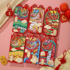 18pcs Dragon Year Red Envelope Lucky Universal Red Envelope Spring Supplies