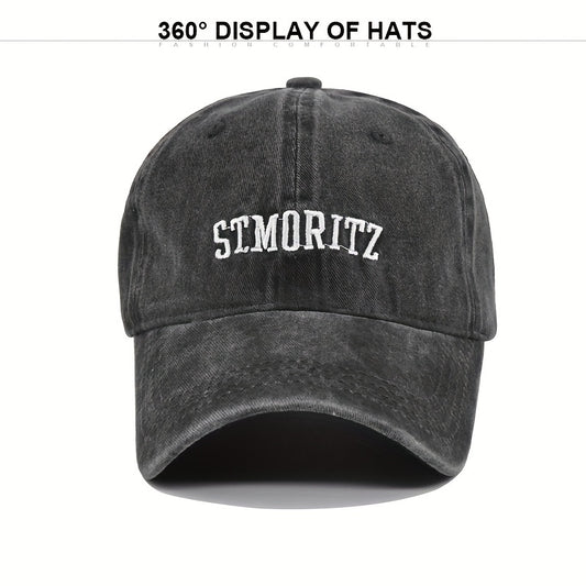 ST MORITZ Embroidered Baseball Cap Curved Brim Hat
