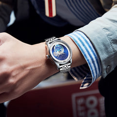 KUERST Steel Strap Automatic Mechanical Watch