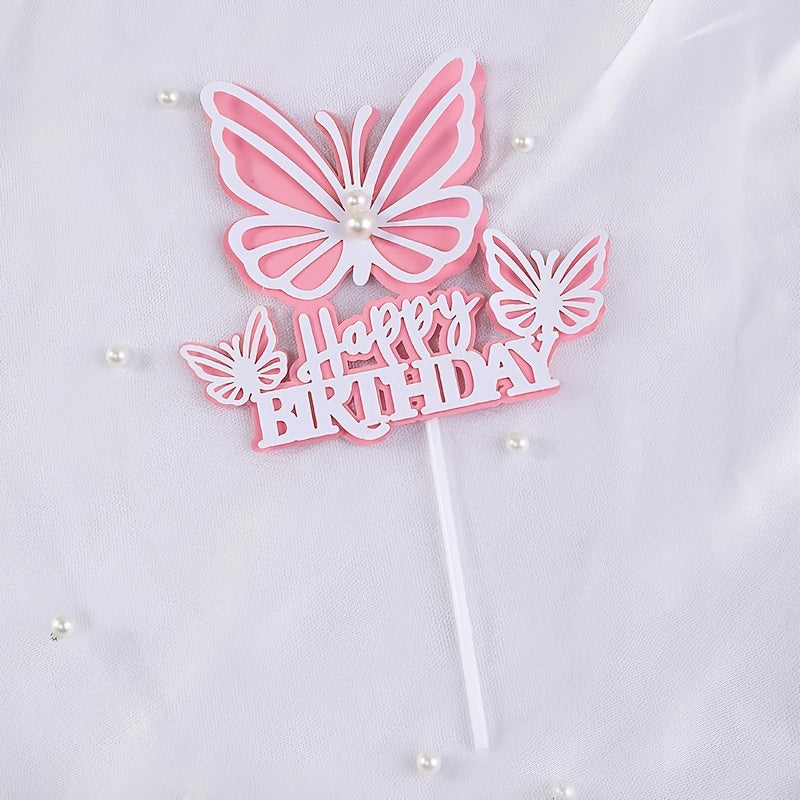 Butterfly Cake Decoration For Girls Happybirthday Butterfly Birthday Cake Insert