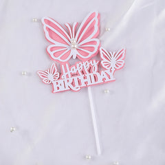 Butterfly Cake Decoration For Girls Happybirthday Butterfly Birthday Cake Insert