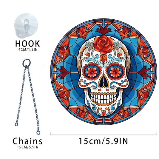 Halloween Mexican Skull Acrylic Decoration