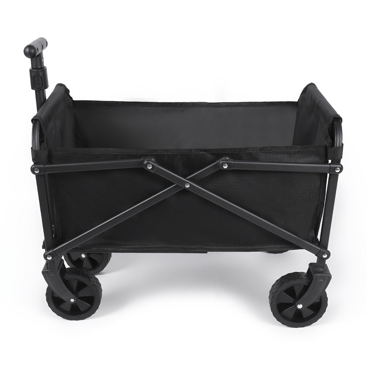 Outdoor Folding Camping Wagon Utility Wagon with 4 Wheels & Adjustable Handle