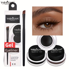Waterproof Gel Eyeliner Cream with Brush - Smudge Proof