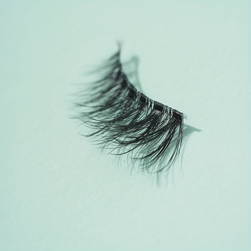 7 Pairs Reusable Fishtail Style False Eyelashes 15mm Lash Extension