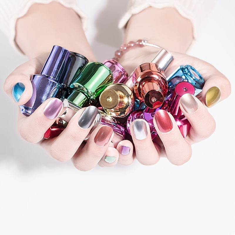 Mirror Gel Nail Polish 8ml - Quick Drying and Long Lasting Metal Nail Polish