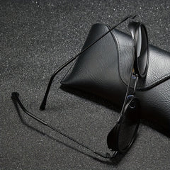 Men's Round Metal Sunglasses Driving Outdoor Glasses UV400