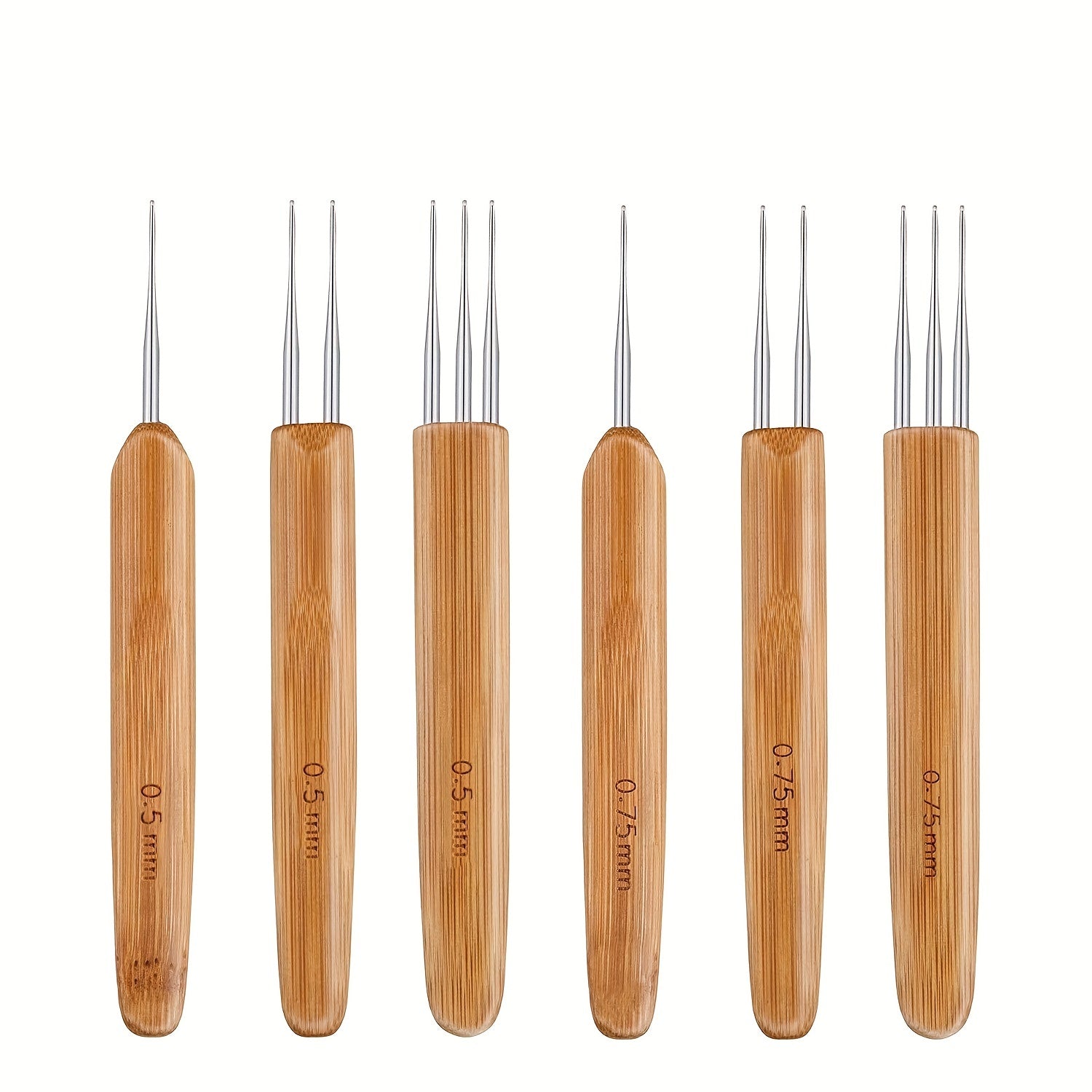 Dreadlock Hook Tool Set 0.5mm 0.75mm 1 Hook 2 Hooks 3 Hooks