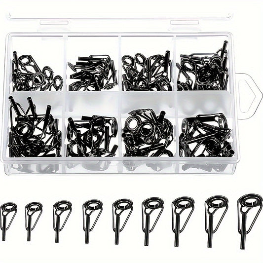 8pcs 80pcs Fishing Guide Set Ceramic Stainless Steel Lure Rod Accessories