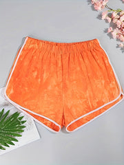 Women's Plus Tie Dye High Rise Sporty Shorts