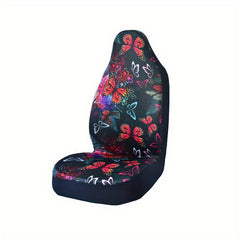 Anime Pattern Car Seat Cover Butterfly Print One piece Hooded Car Cover