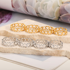 Vintage Heart Ring Stainless Steel Jewelry Gift for Women