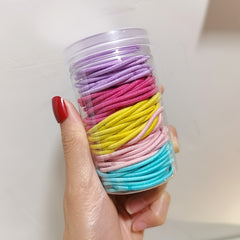 100pcs Hair Elastics Ties Stretchy Rubber Bands Ponytail Holder