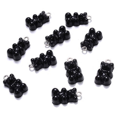 10pcs 10x20mm Bear Charms Acrylic Pendant Jewelry Making Supplies