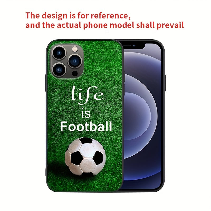 Football Print Drop Proof Protective Phone Case For iPhone 5-15 Pro Max