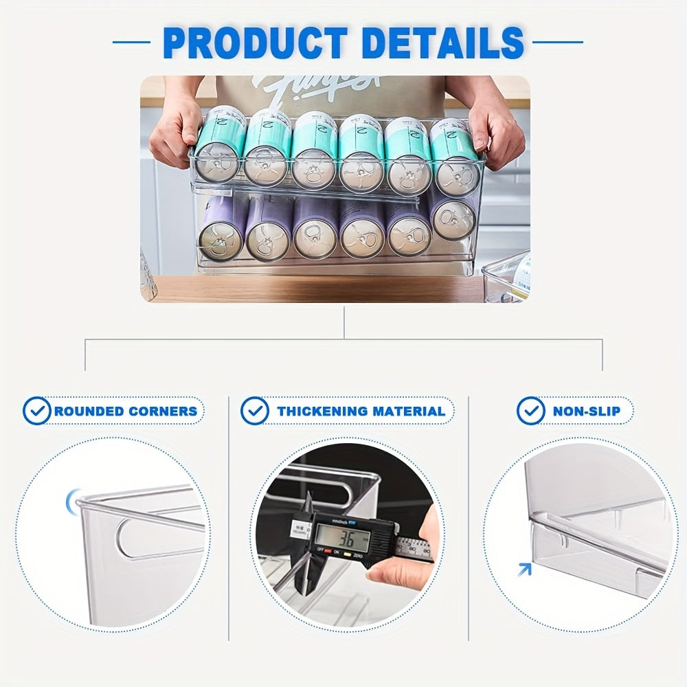 Refrigerator Organizer Bins Can Dispenser Storage