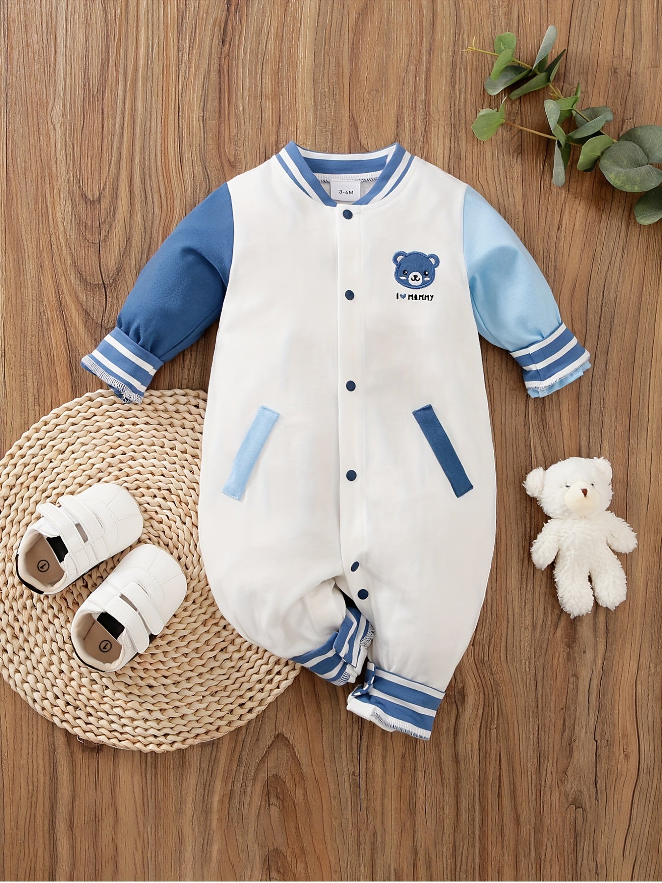 Cute Baby Boy Baseball Bodysuit for Casual Sports