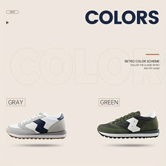 Men's Vintage Running Shoes Soft Lace Up Sneakers