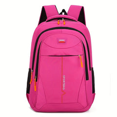 Large Capacity School Backpack Red Zipper Bag