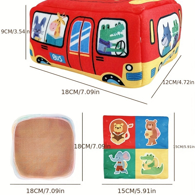 Infant Toys Cloth Book Tissue Box Early Education Toys
