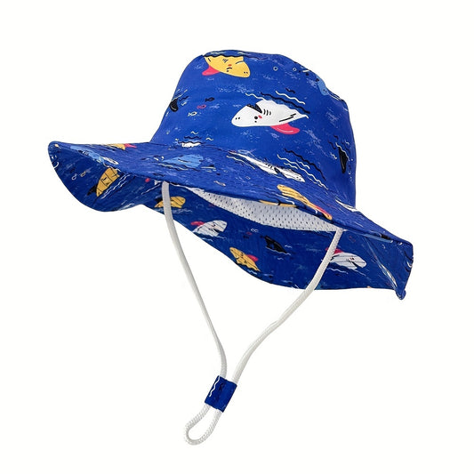 Kids Animal Print Sun Hat Breathable Fisherman Hat 2-5 Years