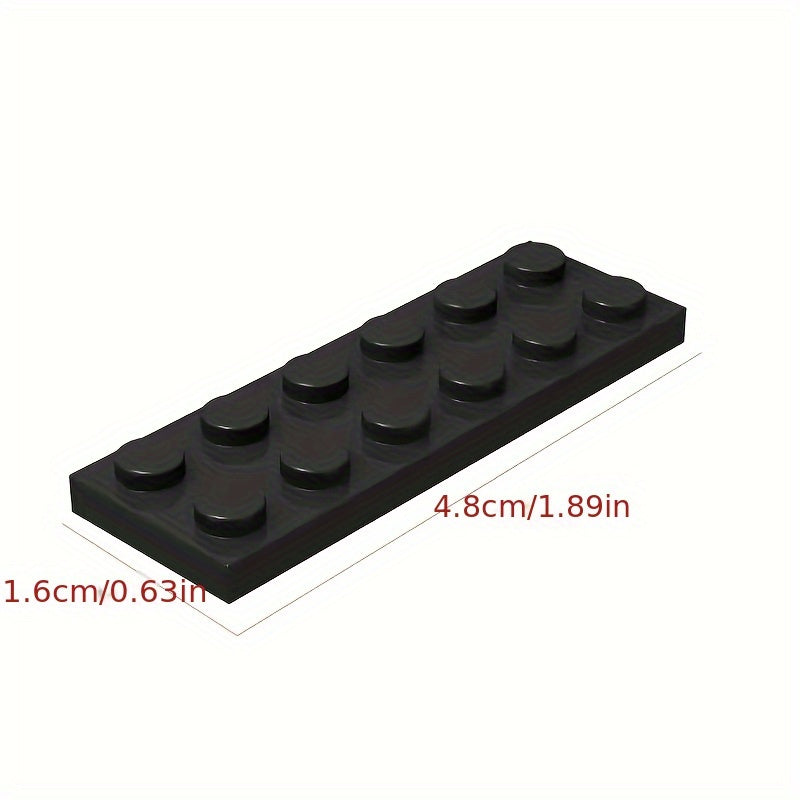 15pcs Building Blocks Set 2x6 Flat Plates ABS Material Various Colors