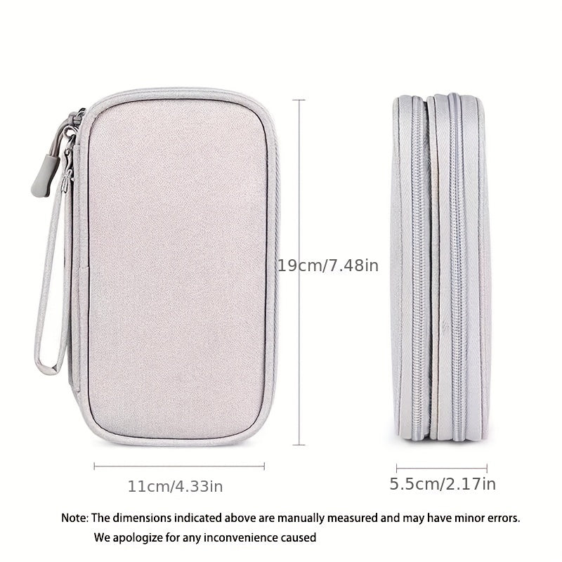 Portable Double Layer Digital Accessories Organizer