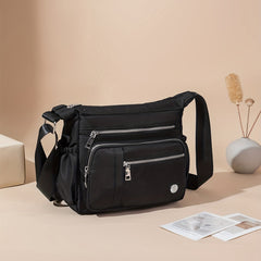 Nylon Crossbody Bag Waterproof Shoulder Bag Pockets Purse