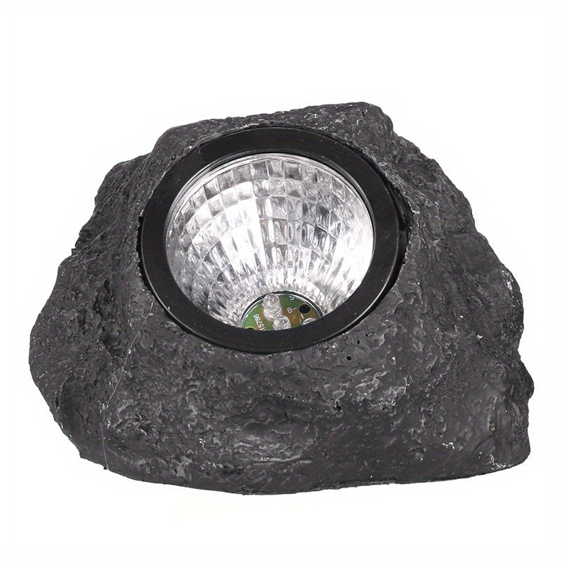 Solar Step Light Faux Stone Spotlights Waterproof Outdoor Decoration