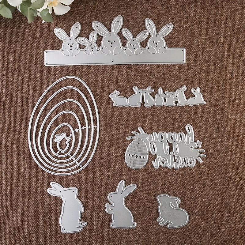 1pc Easter Cutting Dies Bunny Egg Die Happy Easter Metal Die C