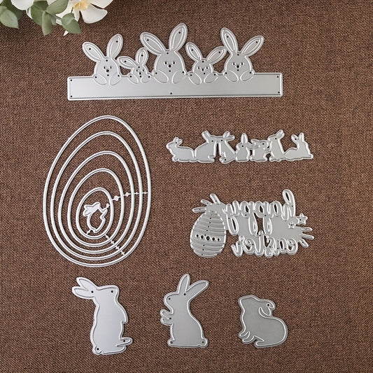 1pc Easter Cutting Dies Bunny Egg Die Happy Easter Metal Die C
