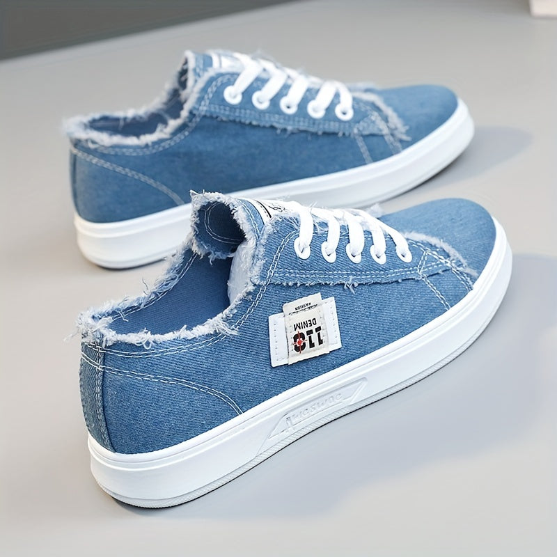 Women's Canvas Shoes Causal Lace Up Outdoor Shoes Lightweight