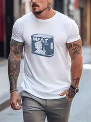 Men's Printed Leisure Sports T shirt Casual Stretch Tee Shirt