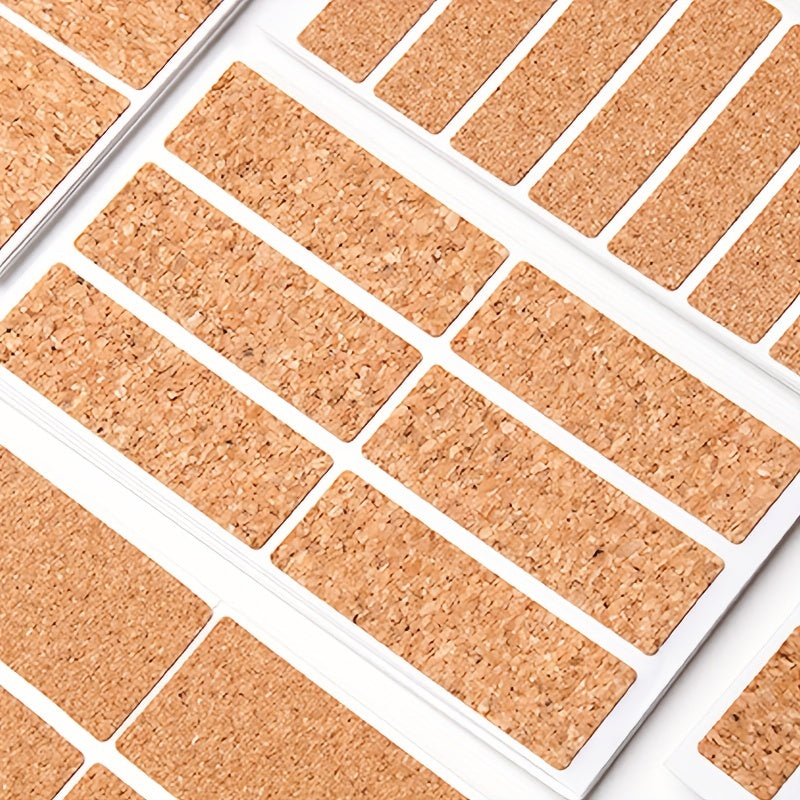 6 Sheets Waterproof Cork Name Stickers Tearable Labels