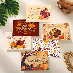 6pcs Thanksgiving Greeting Card with Envelope