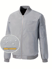 Men's Zipper Baseball Collar Jacket Windproof Waterproof