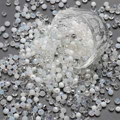 100PCS 8MM Flat Crystal Glass Beads for DIY Jewelry Making