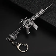 Alloy Toy Gun Model Keychain for Men and Boys