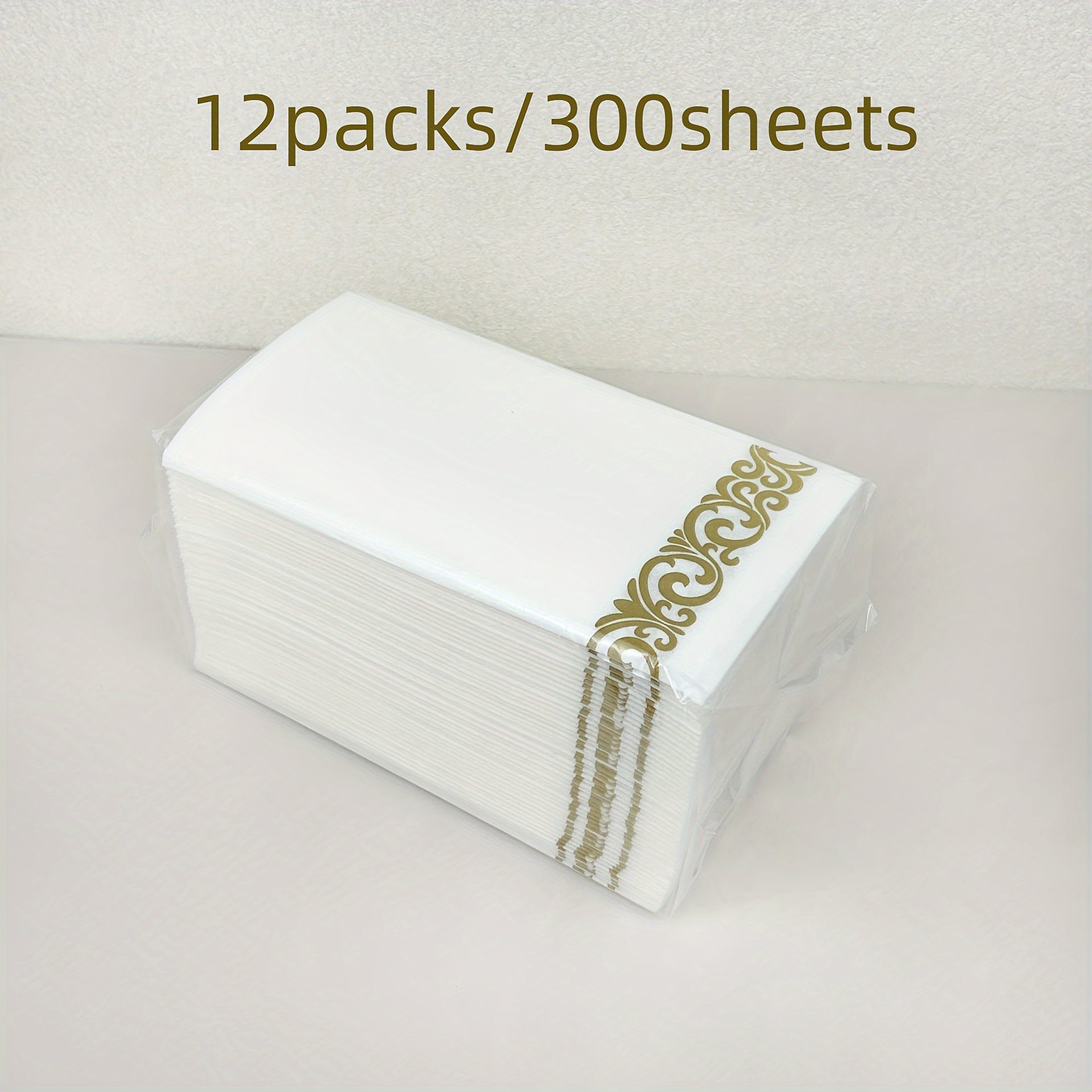 12pc Disposable Guest Towels Soft Absorbent Linen Feel Paper Hand Towel