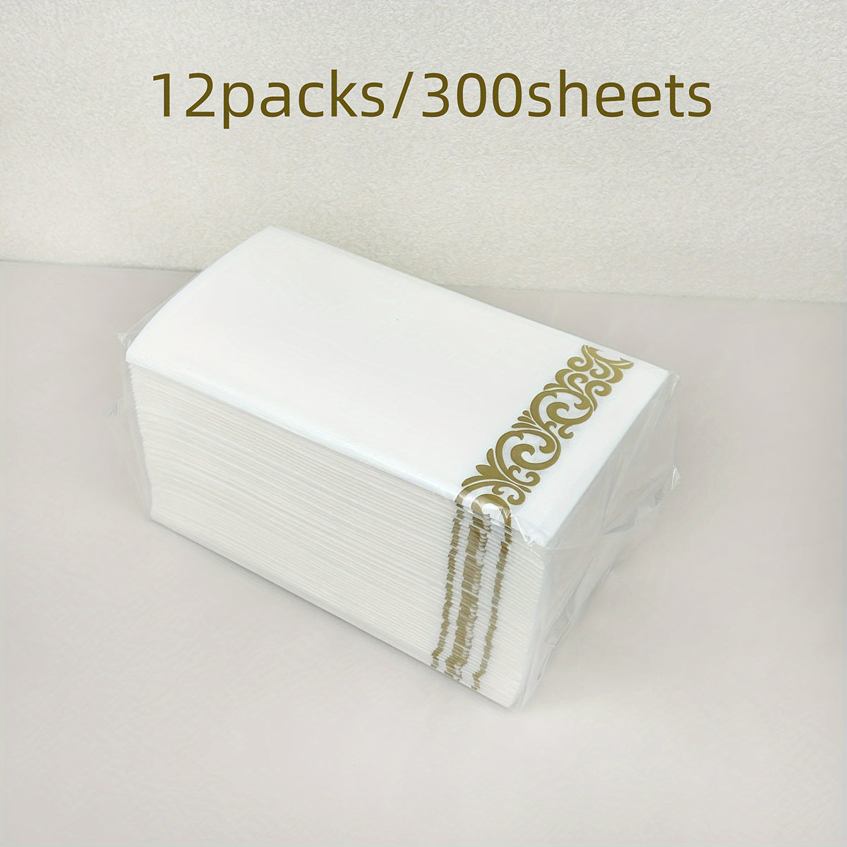 12pc Disposable Guest Towels Soft Absorbent Linen Feel Paper Hand Towel