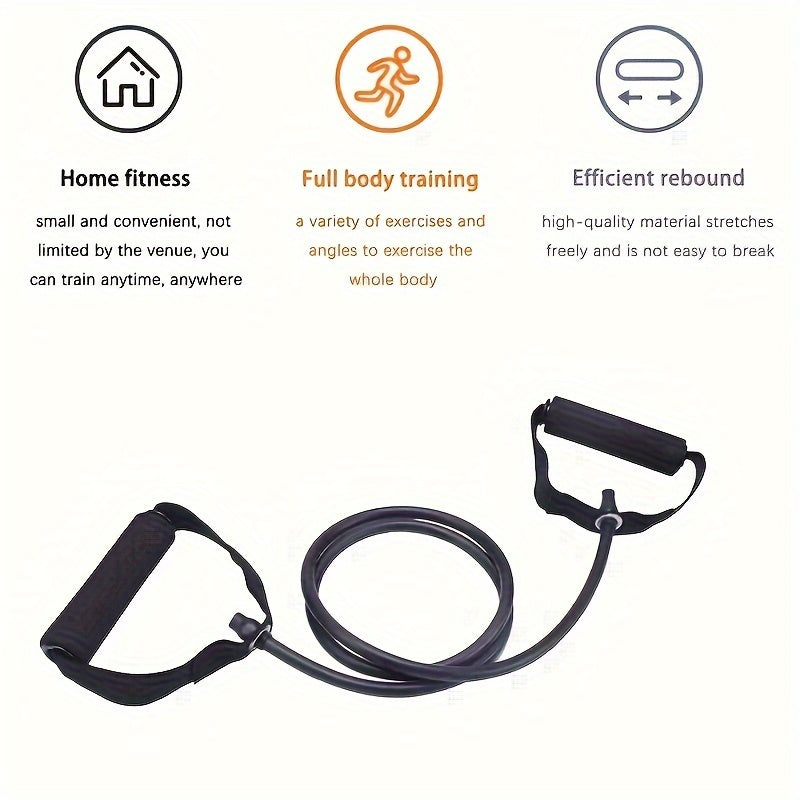 5 Levels Yoga Resistance Bands With Handles - Home Workouts & Strength Training