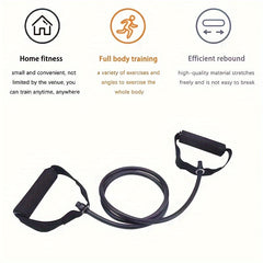 5 Levels Yoga Resistance Bands With Handles - Home Workouts & Strength Training