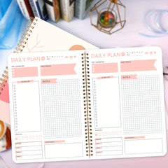 Undated Weekly Planner Notebook Spiral Goals Journal To Boost Productivity