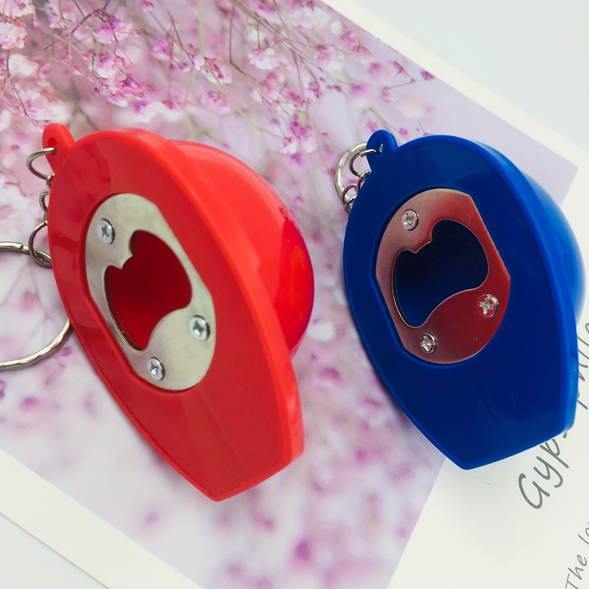 Funny Mini Helmet Keychain Bottle Opener Key Ring