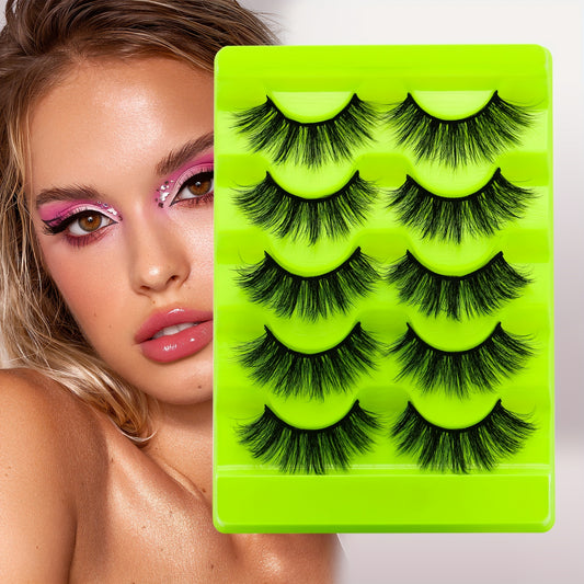 5 Pairs 3D Faux Mink Lashes for Makeup Extensions