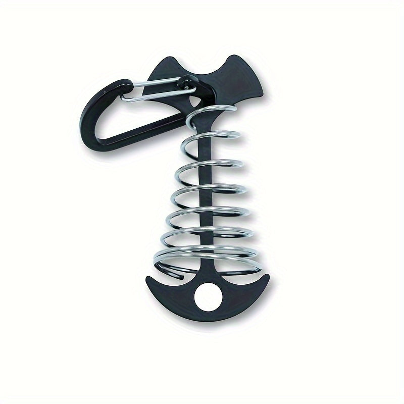 2pcs Aluminum Tent Nails Wind Rope Buckle Hooks