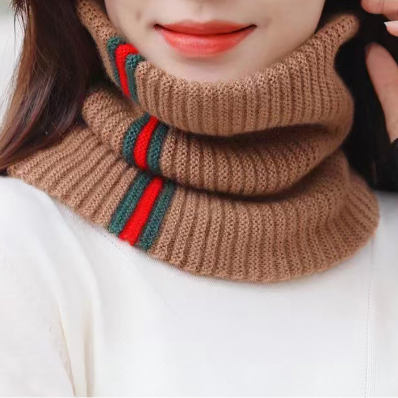 Striped Geometric Infinity Scarf Crochet for Autumn and Winter