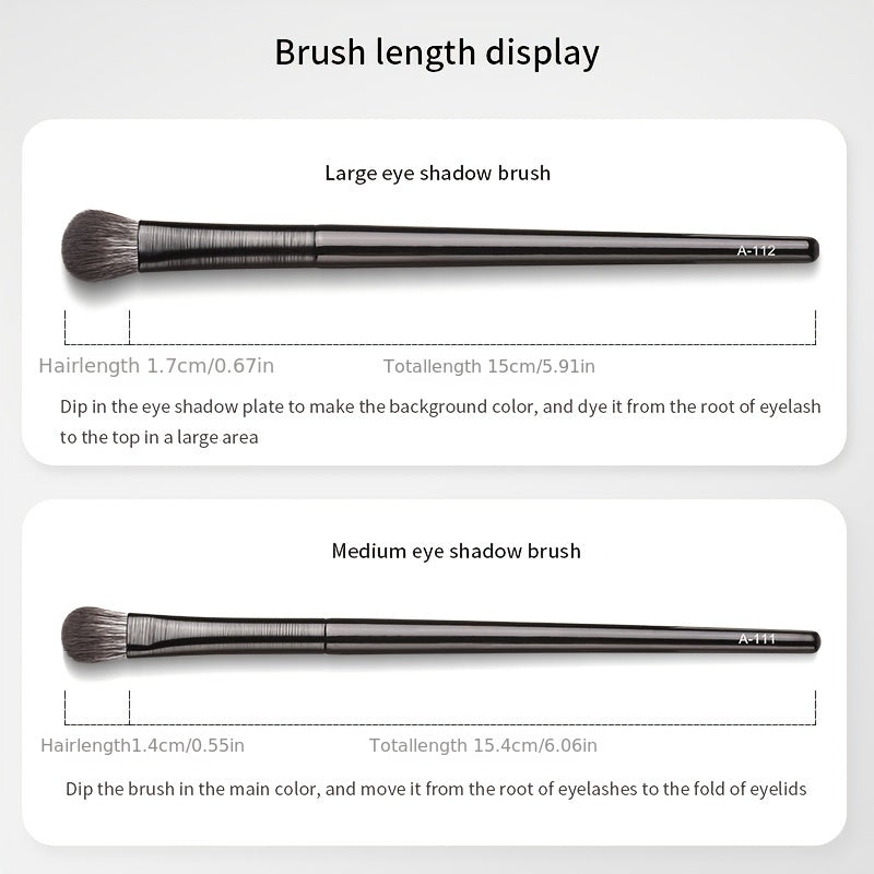 6 pcs Eye Makeup Brush Set with Angled Brow Precision and Detail Brushes
