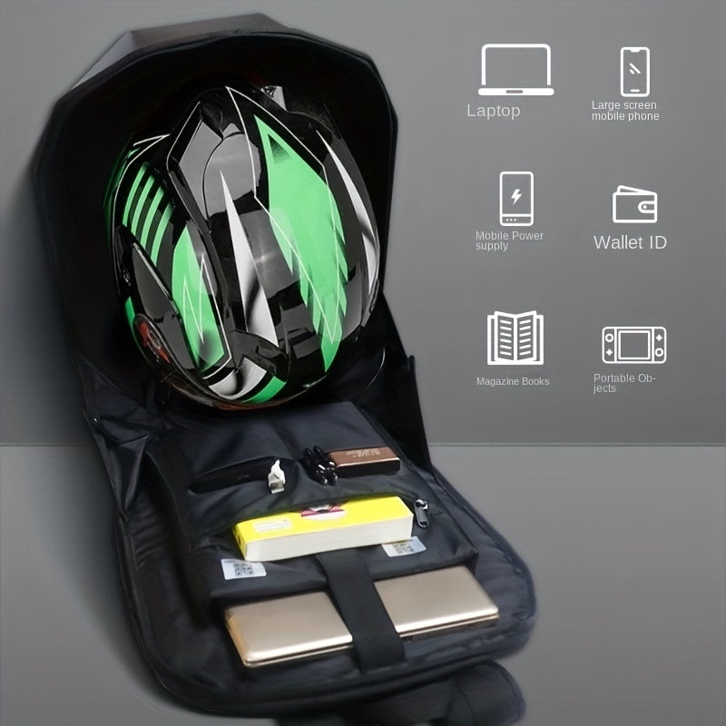 LED Waterproof Hard Shell Backpack With USB Charging Port