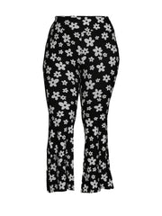 Women's Plus Floral Print High Rise Flared Leg Pants